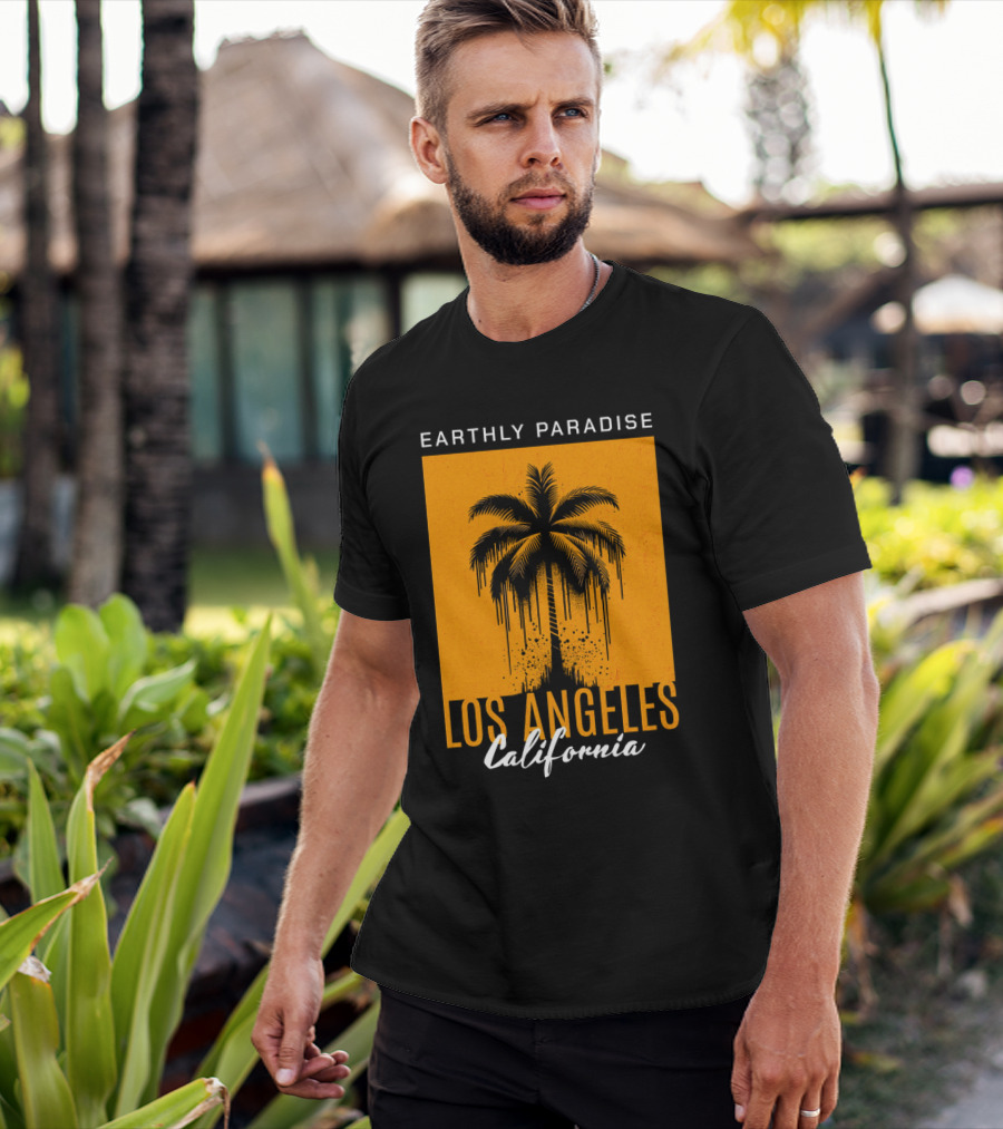 Earthly Paradise Los Angeles California Palm Tree T-Shirt