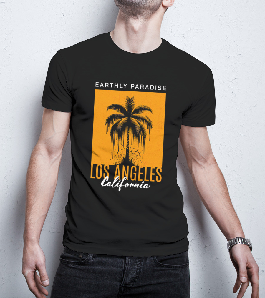 Earthly Paradise Los Angeles California Palm Tree T-Shirt