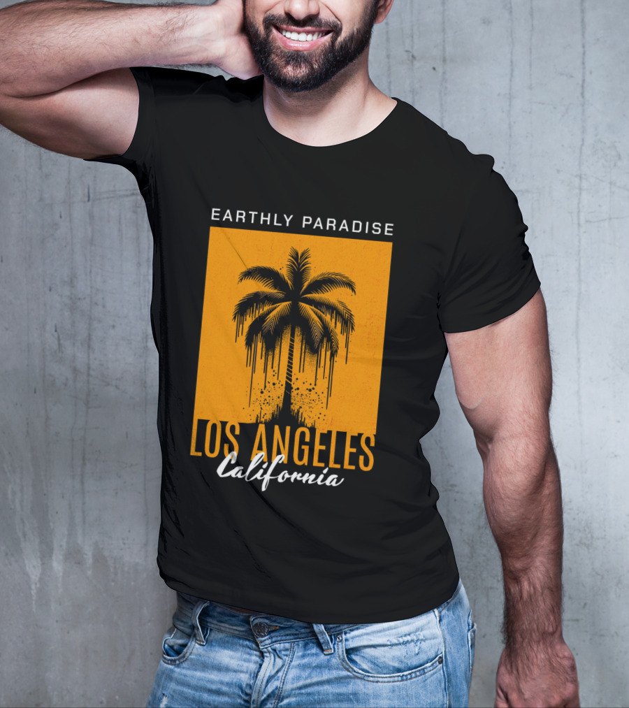 Earthly Paradise Los Angeles California Palm Tree T-Shirt