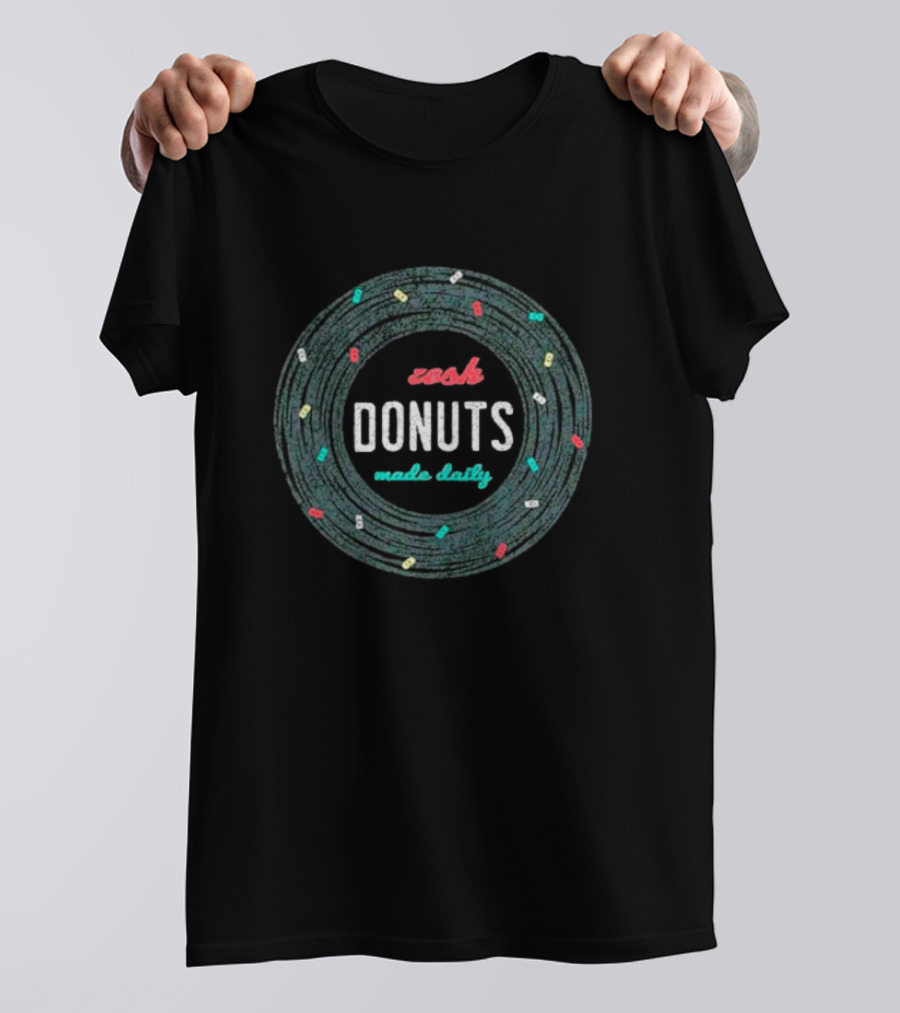 Fresh Donuts Made Daily Tire Style Retro T-Shirt