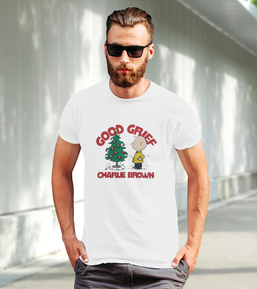 Good Grief Charlie Brown Christmas Tree Scene T-Shirt