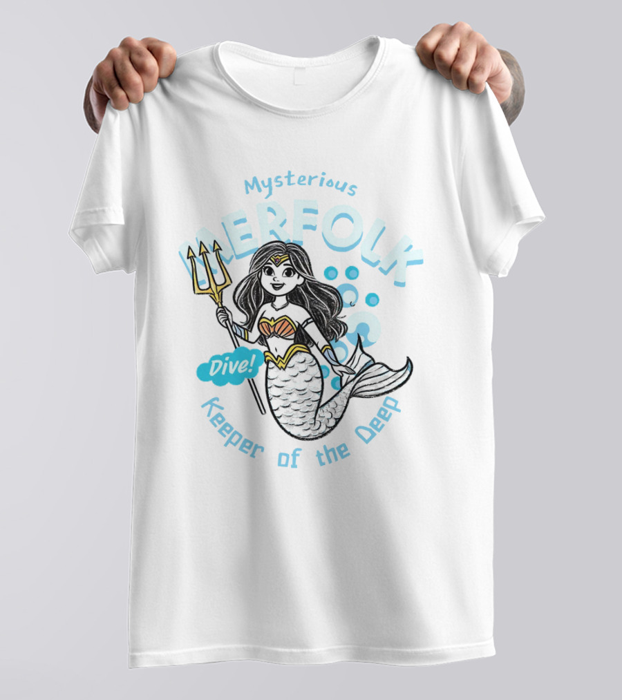 Mysterious Merfolk Dive Keeper Of The Deep T-Shirt