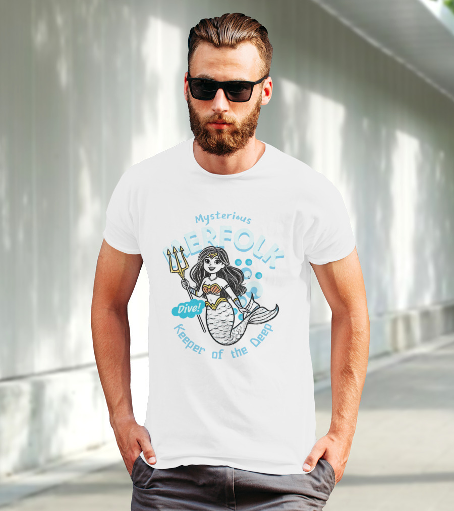 Mysterious Merfolk Dive Keeper Of The Deep T-Shirt
