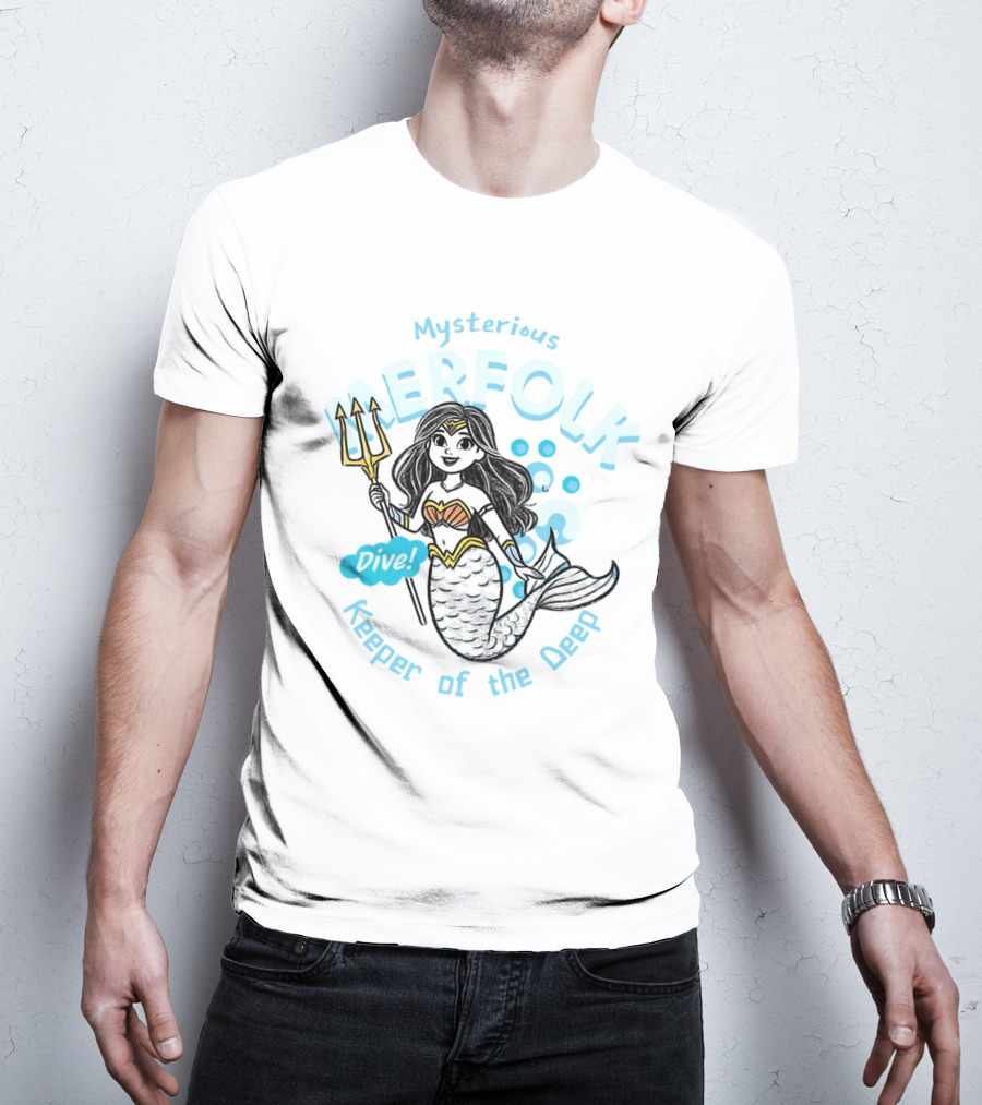 Mysterious Merfolk Dive Keeper Of The Deep T-Shirt