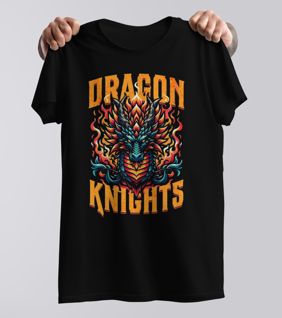 Dragon Knights Fiery Dragon Emblem T-Shirt