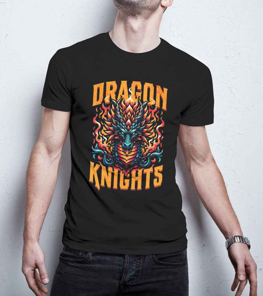 Dragon Knights Fiery Dragon Emblem T-Shirt