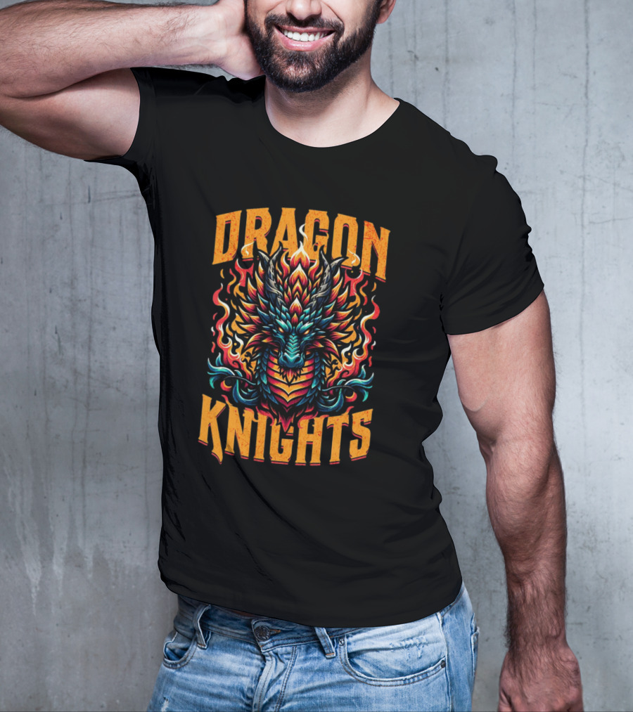 Dragon Knights Fiery Dragon Emblem T-Shirt