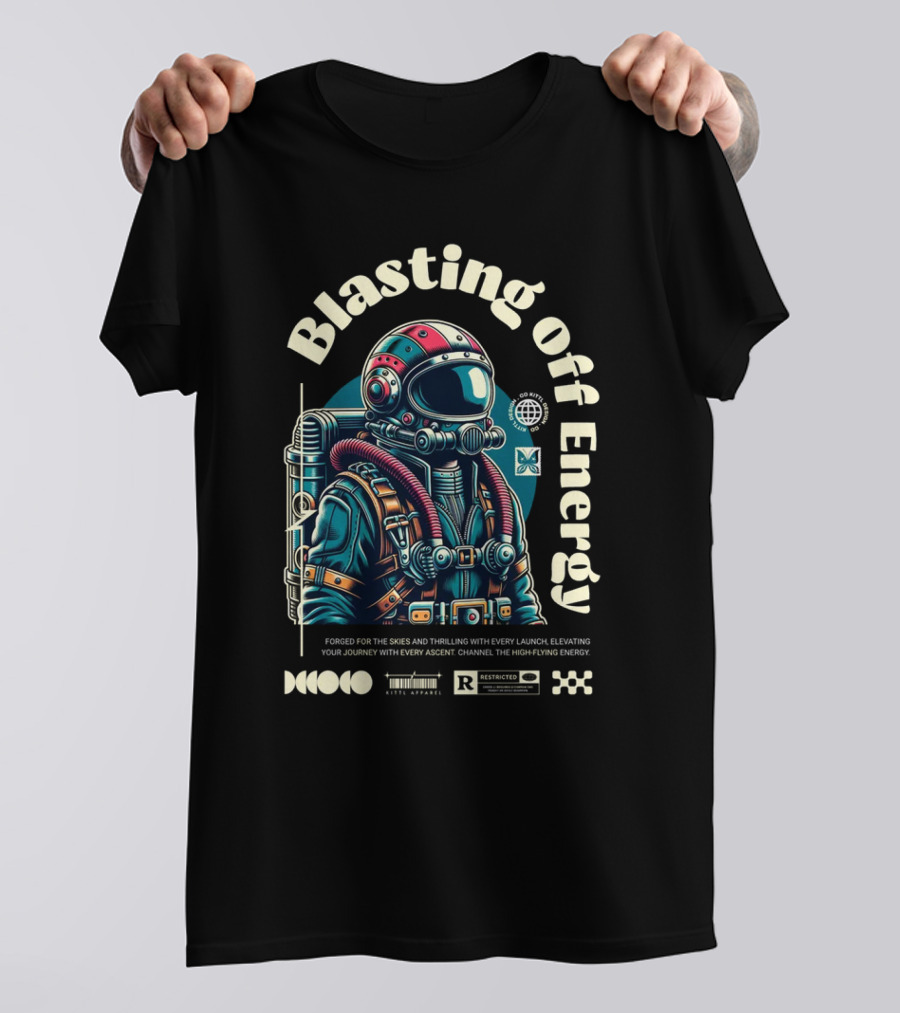 Blasting Off Energy Forged For The Skies Thrilling Launch High-Flying Journey T-Shirt