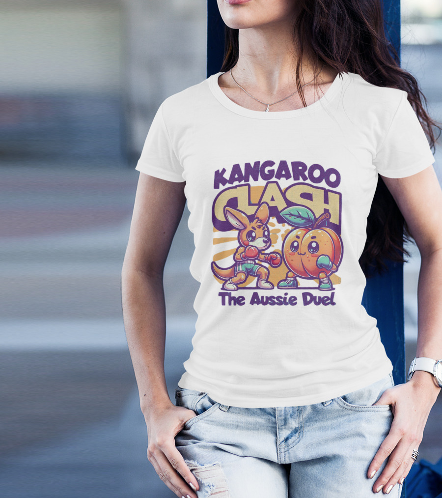 Kangaroo Clash The Aussie Duel T-Shirt