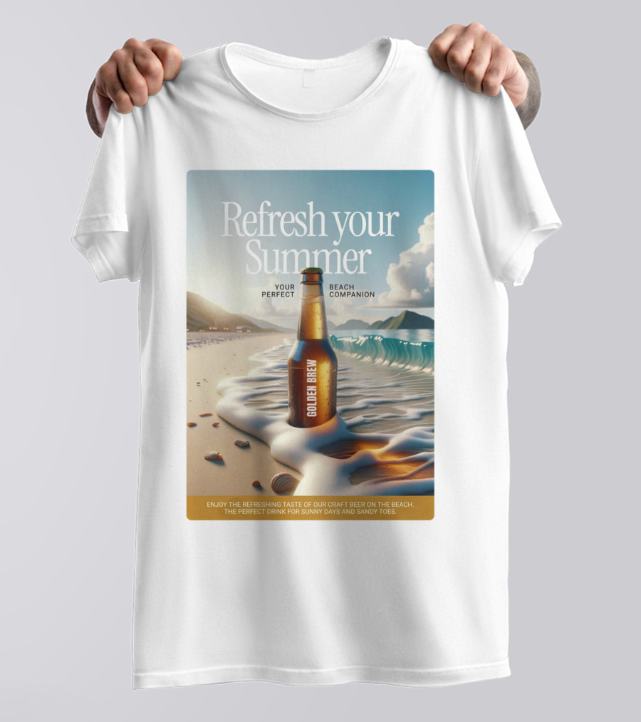 Refresh Your Summer Golden Brew Beach Companion T-Shirt