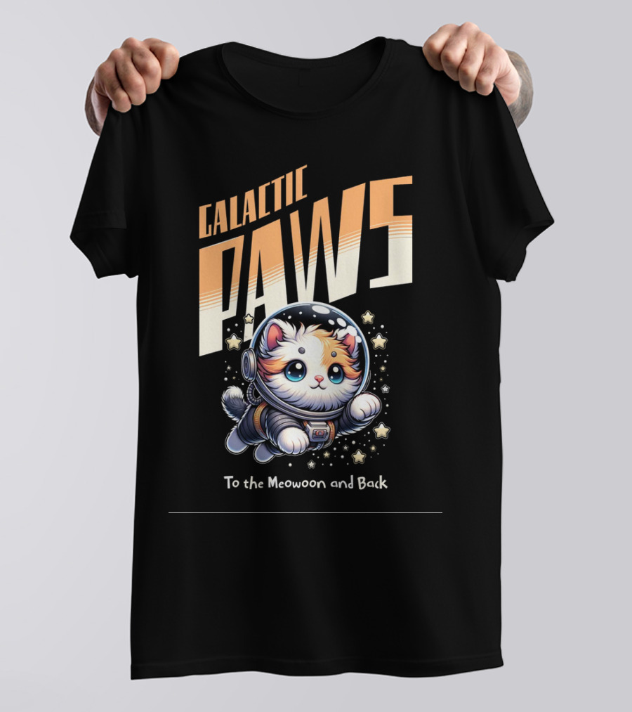 GALACTIC PAWS To The Meowoon And Back T-Shirt