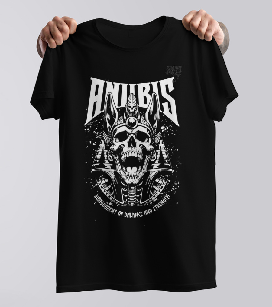 Anubis Skull Embodiment Of Balance And Strength T-Shirt
