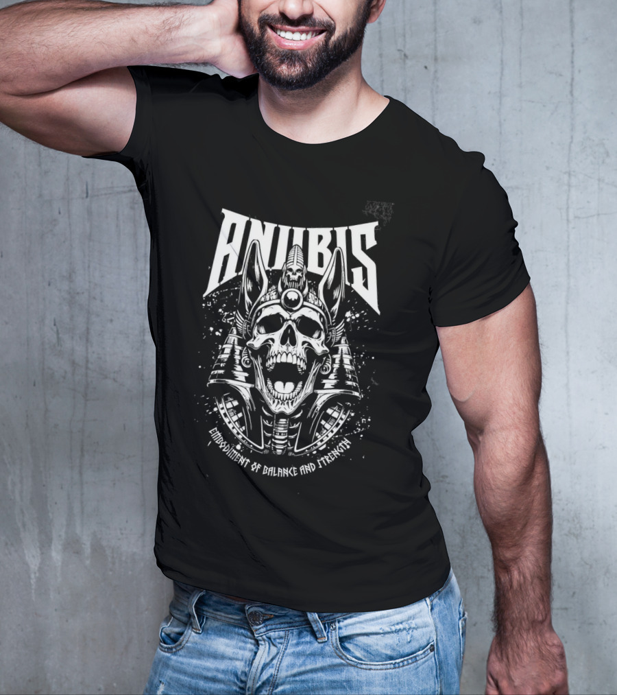 Anubis Skull Embodiment Of Balance And Strength T-Shirt