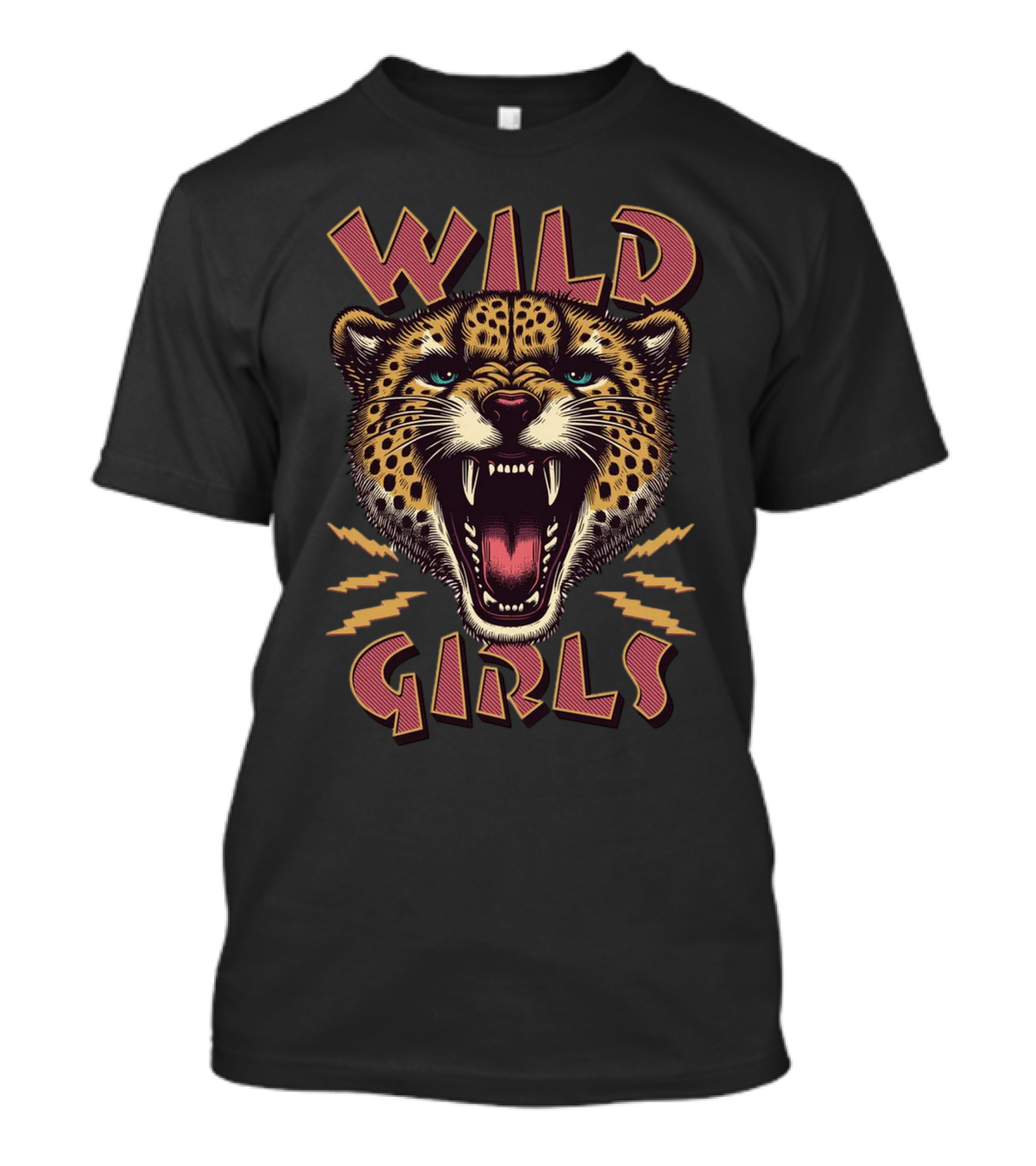 Wild Cheetah Head Roaring Girls T-Shirt