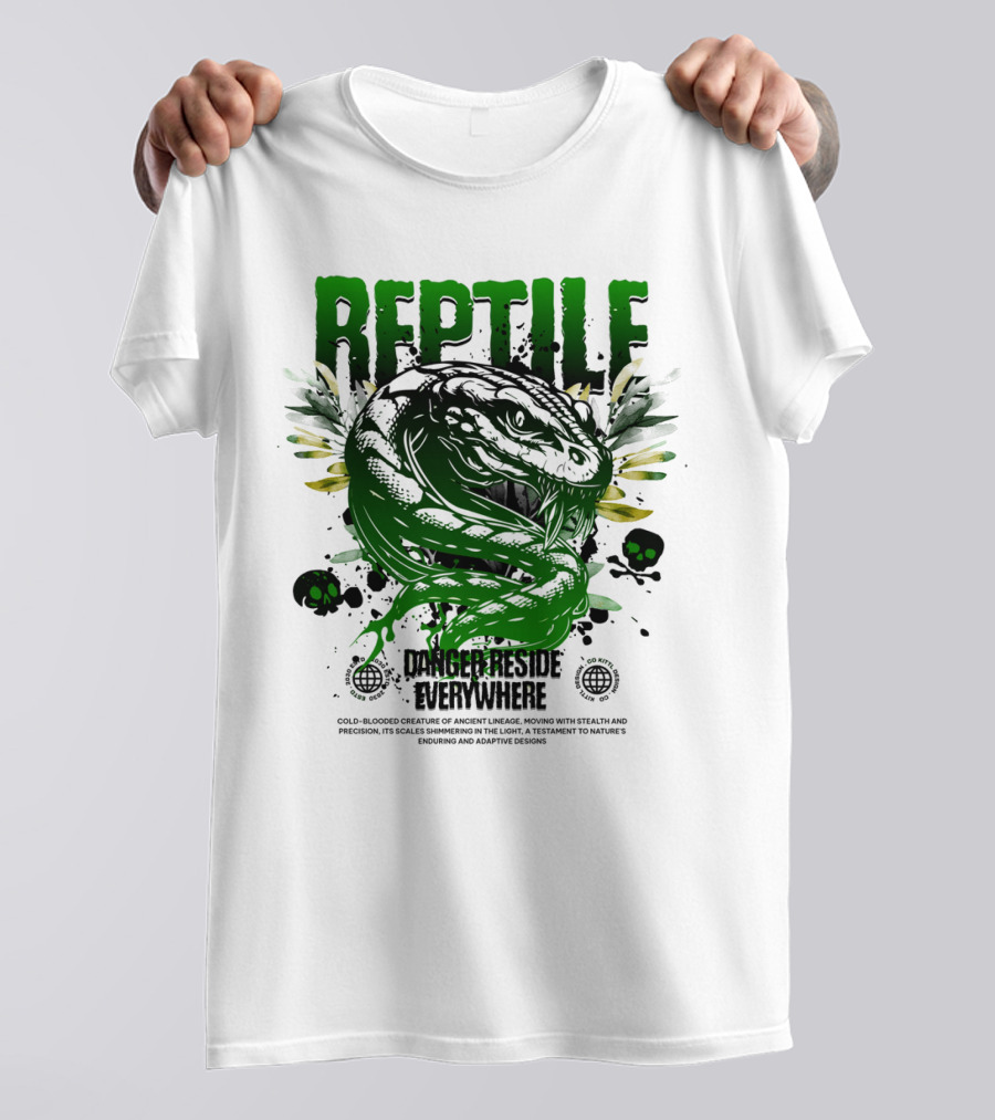 Reptile Danger Reside Everywhere Stealth Creature Of Ancient Lineage T-Shirt