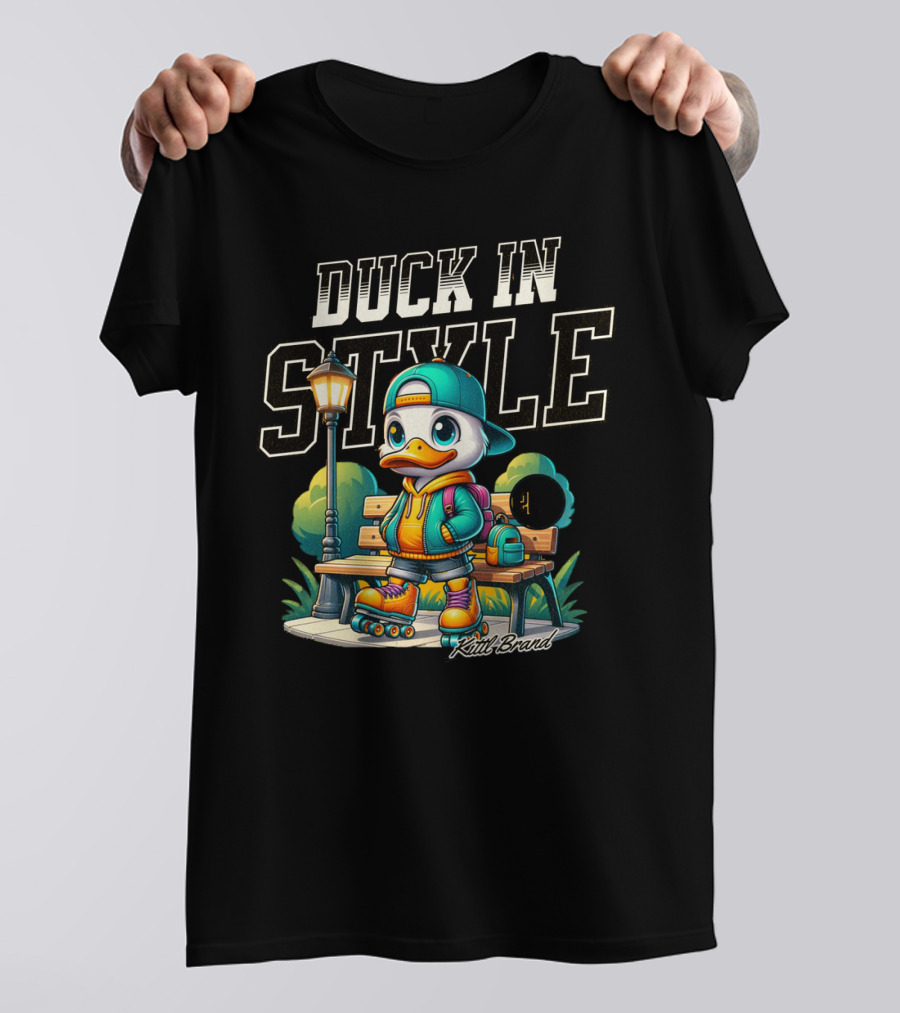 Duck In Style Skating Through Life's Ups And Downs With Friends Around Kutt Brand T-Shirt