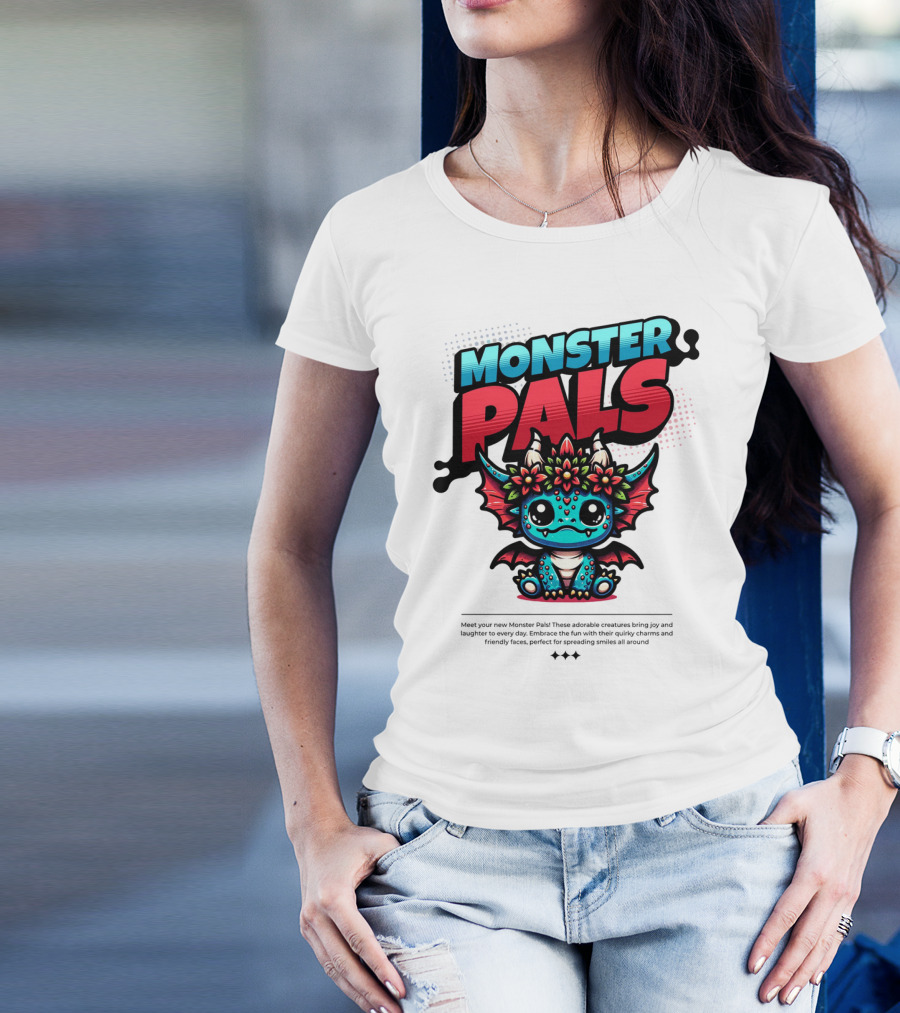 MONSTER PALS Adorable Creatures With Quirky Charm And Friendly Faces T-Shirt