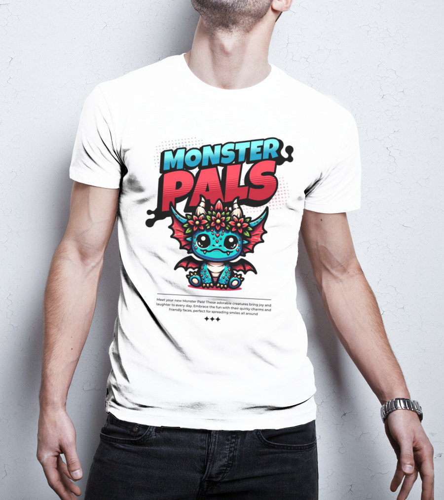 MONSTER PALS Adorable Creatures With Quirky Charm And Friendly Faces T-Shirt