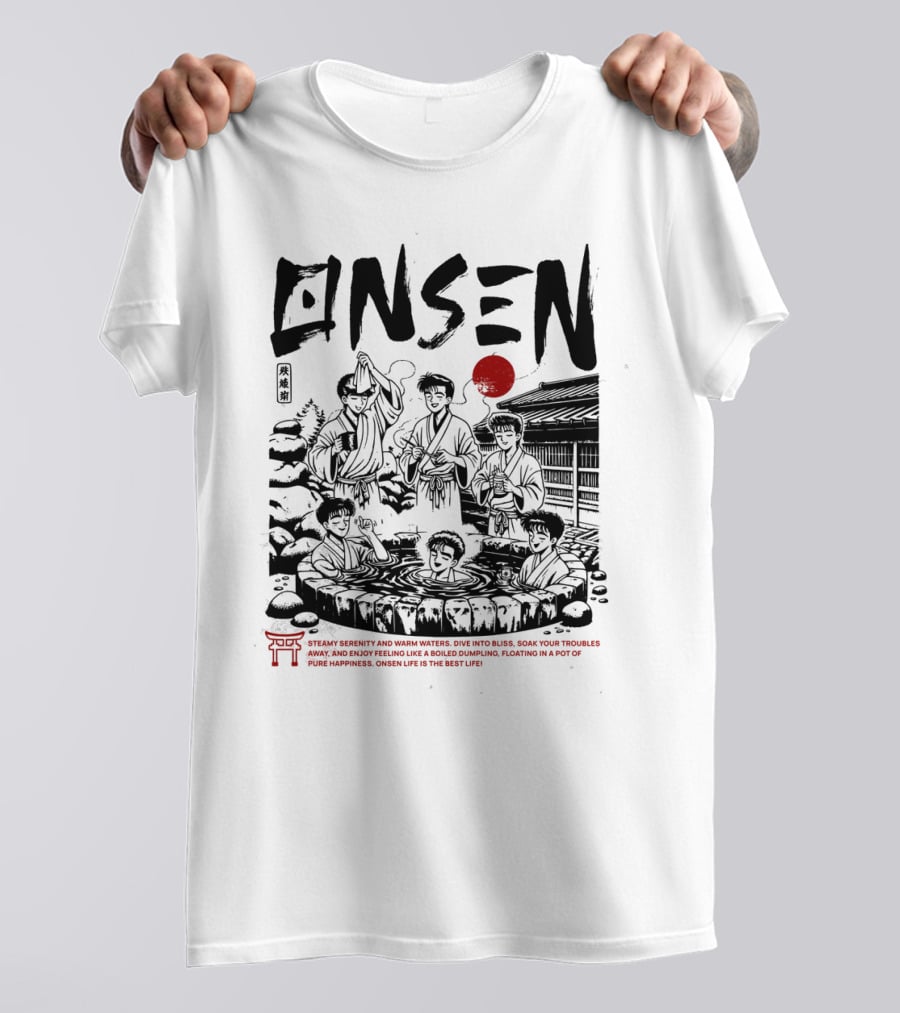 Onsen Hot Spring Soak Pure Happiness Anime T-Shirt
