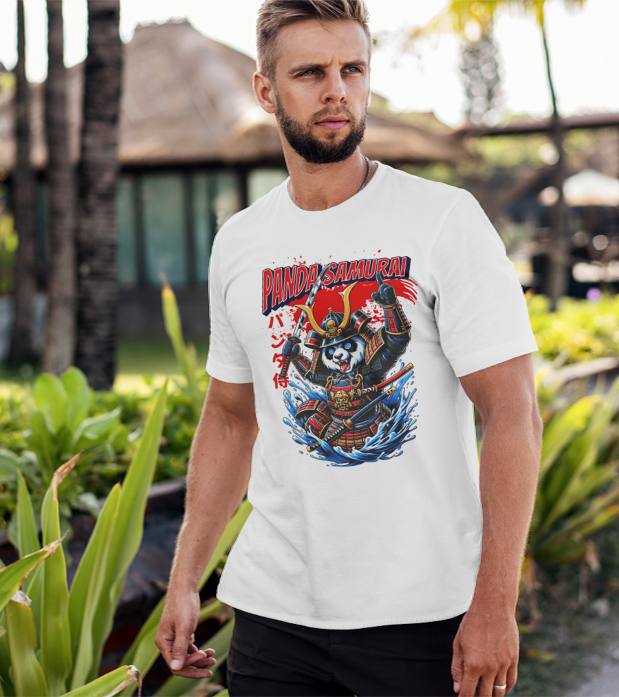 Panda Samurai Cute Japanese Warrior T-Shirt