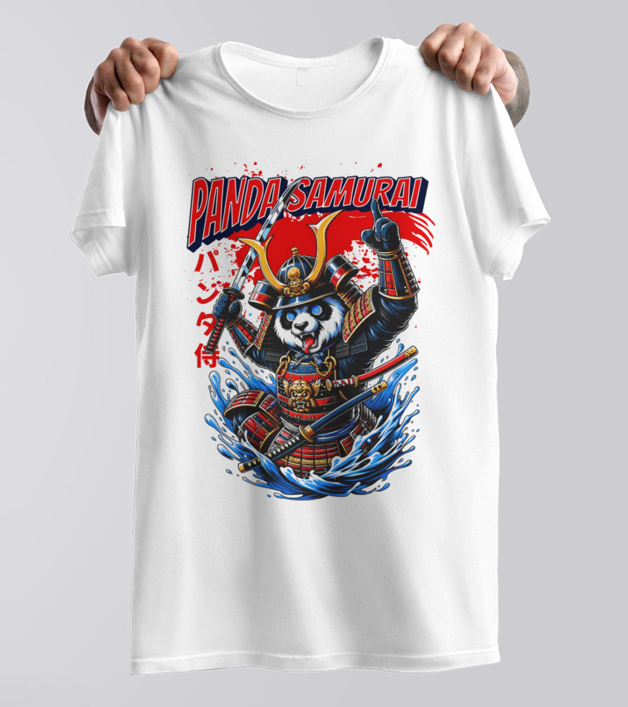 Panda Samurai Cute Japanese Warrior T-Shirt