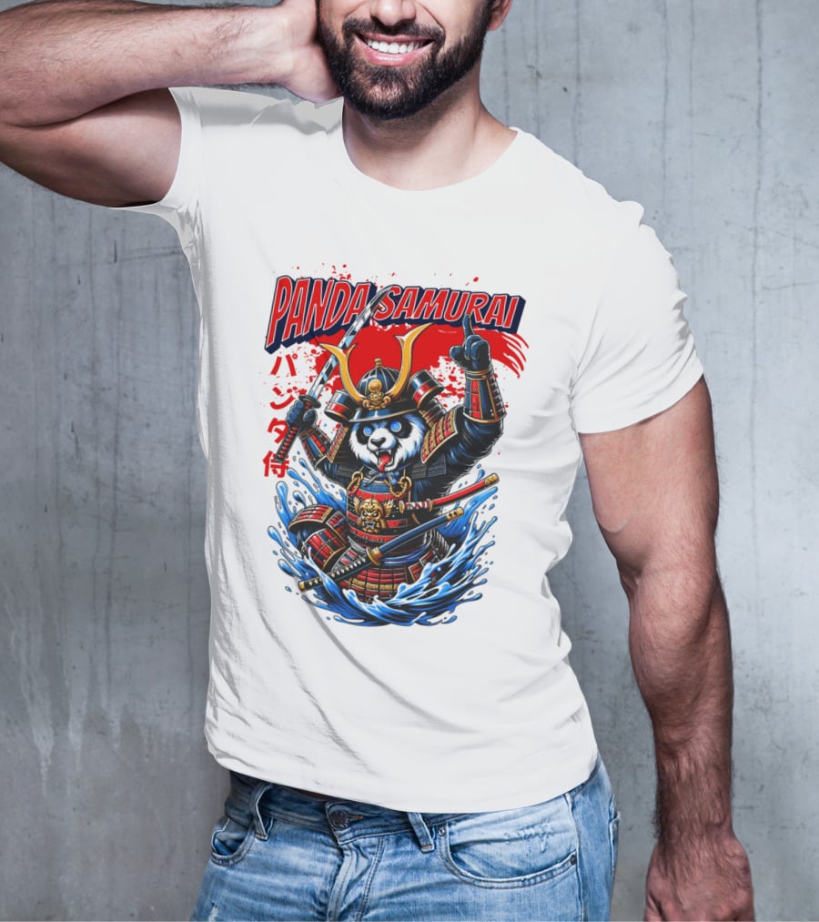 Panda Samurai Cute Japanese Warrior T-Shirt