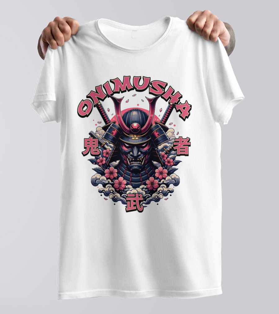 Onimusha Samurai Demon Warrior Flower Clouds T-Shirt