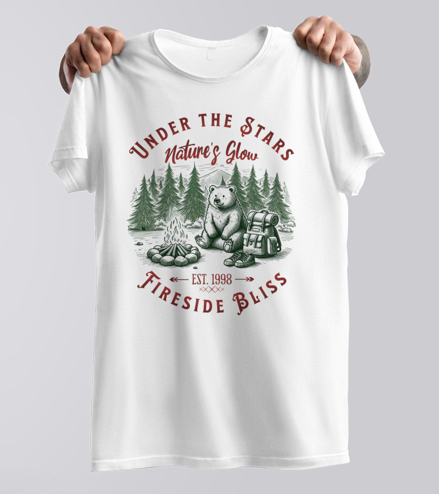 Under The Stars Nature's Glow Fireside Bliss EST 1998 T-Shirt
