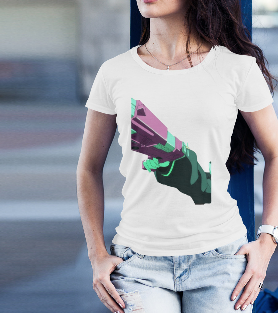 Rebecca Cyberpunk Edgerunners Aesthetic Gun T-Shirt
