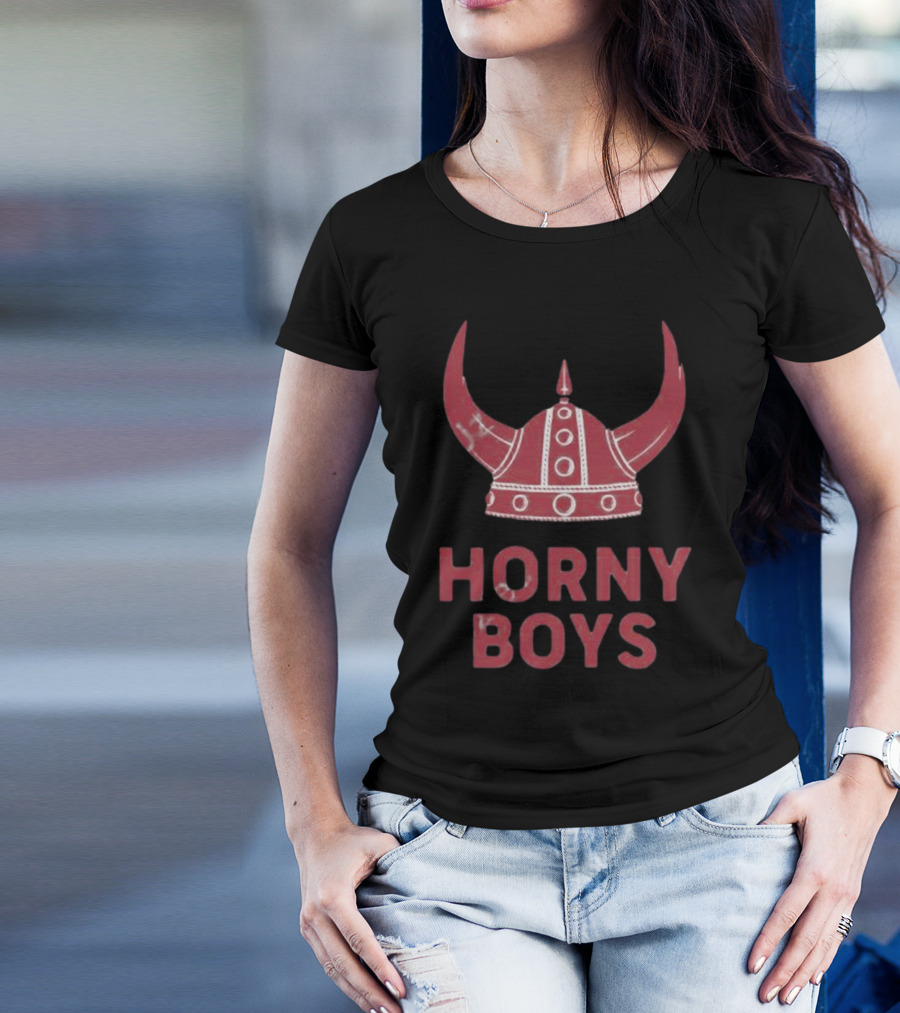 Horny Boys Viking Horned Helmet T-Shirt