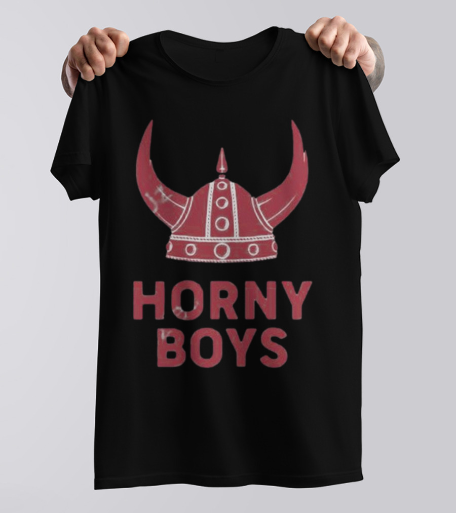 Horny Boys Viking Horned Helmet T-Shirt