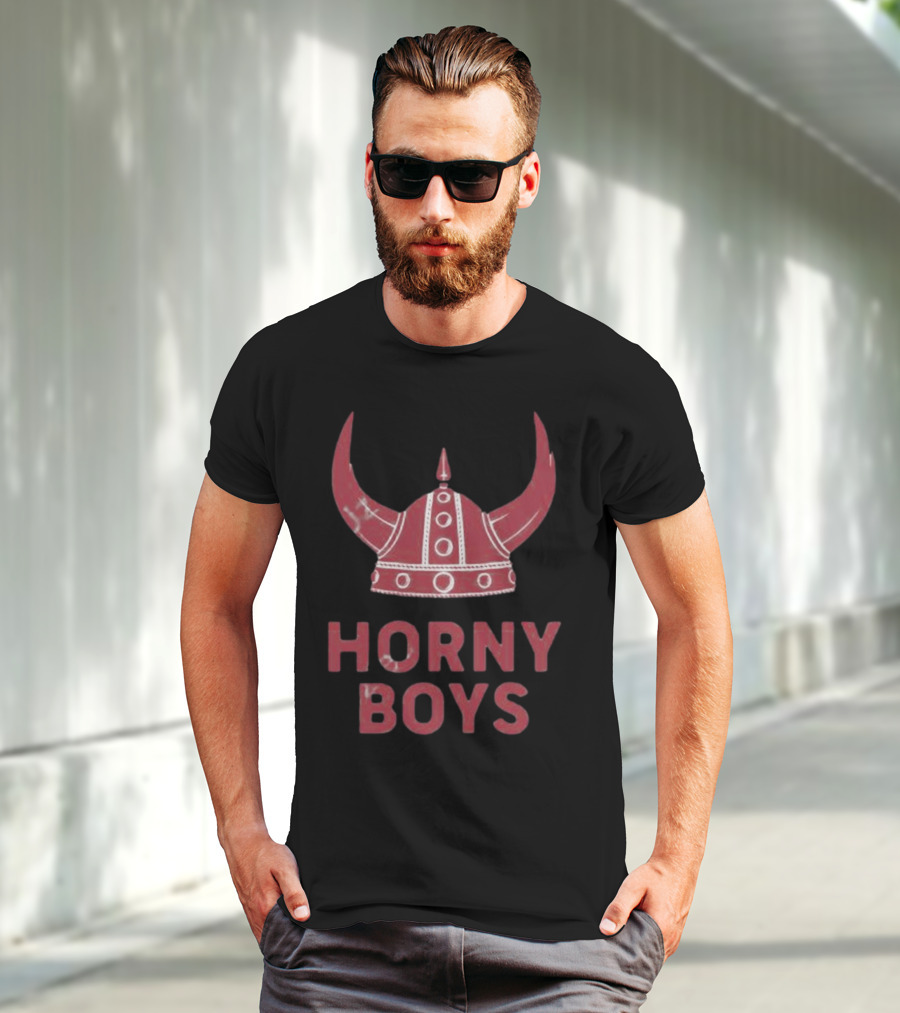 Horny Boys Viking Horned Helmet T-Shirt