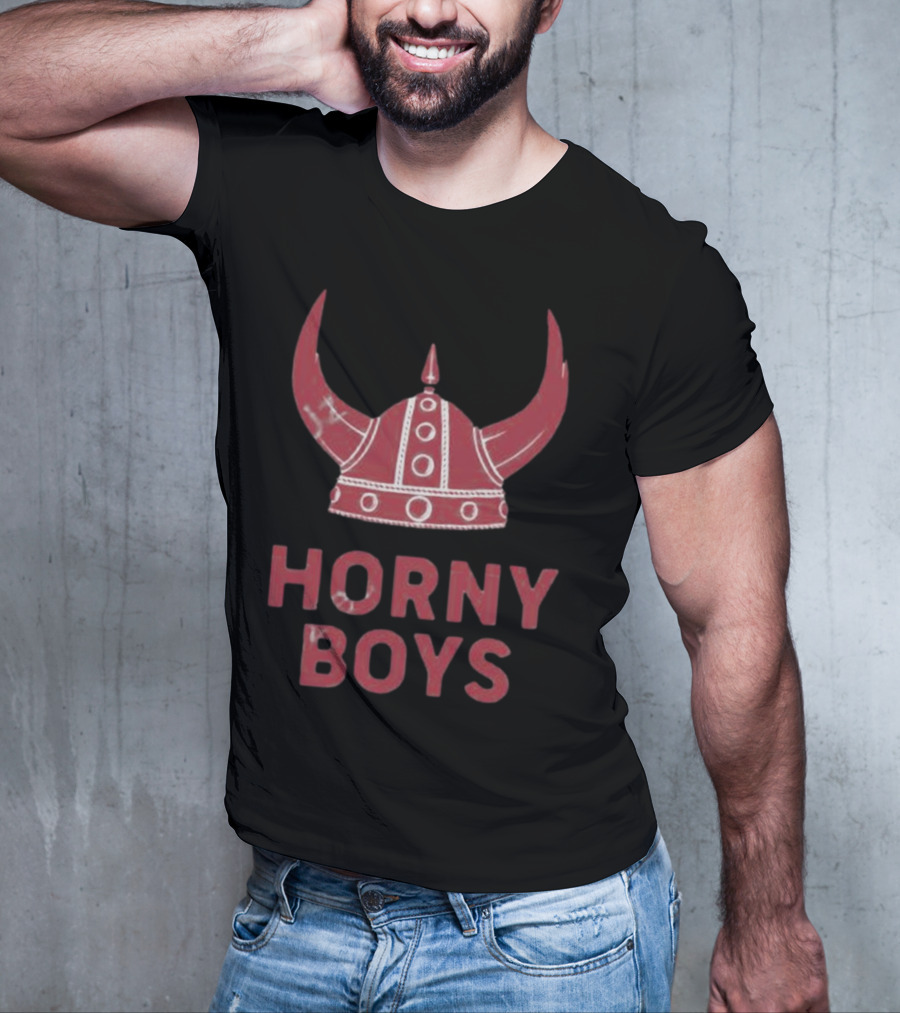 Horny Boys Viking Horned Helmet T-Shirt