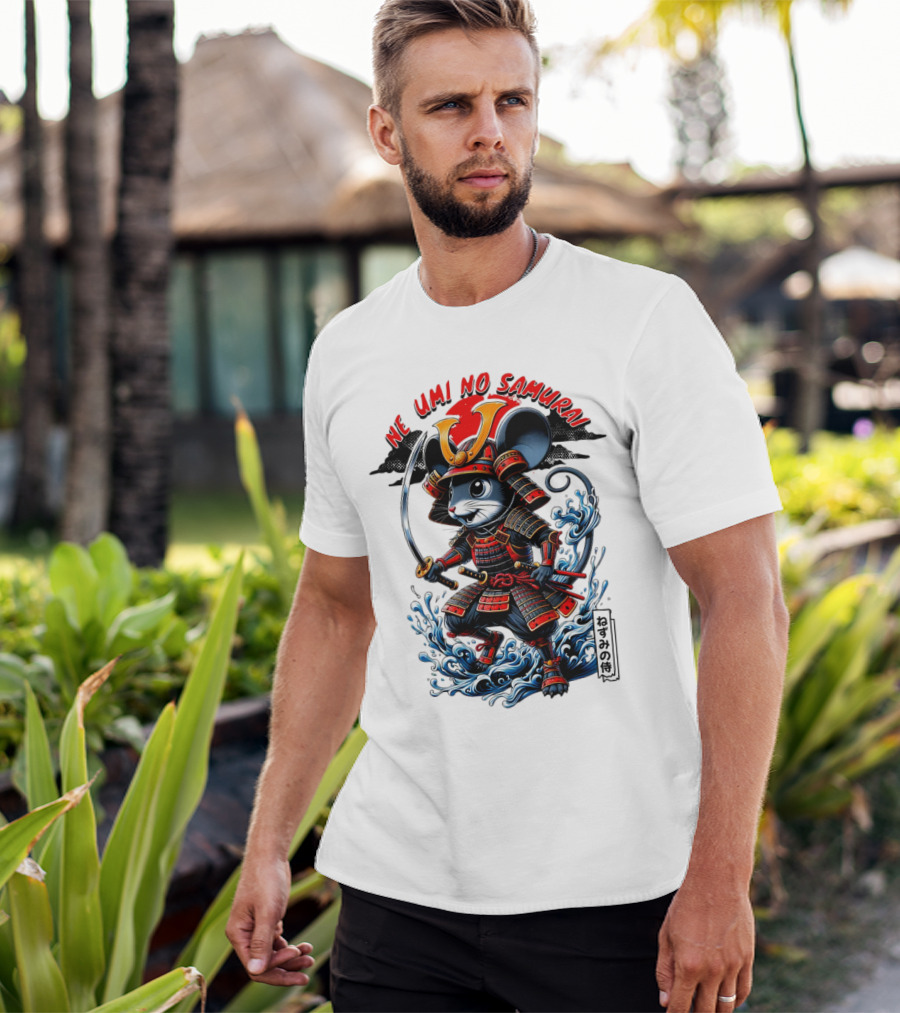 Ne Umi No Samurai Mouse Samurai Cute T-Shirt