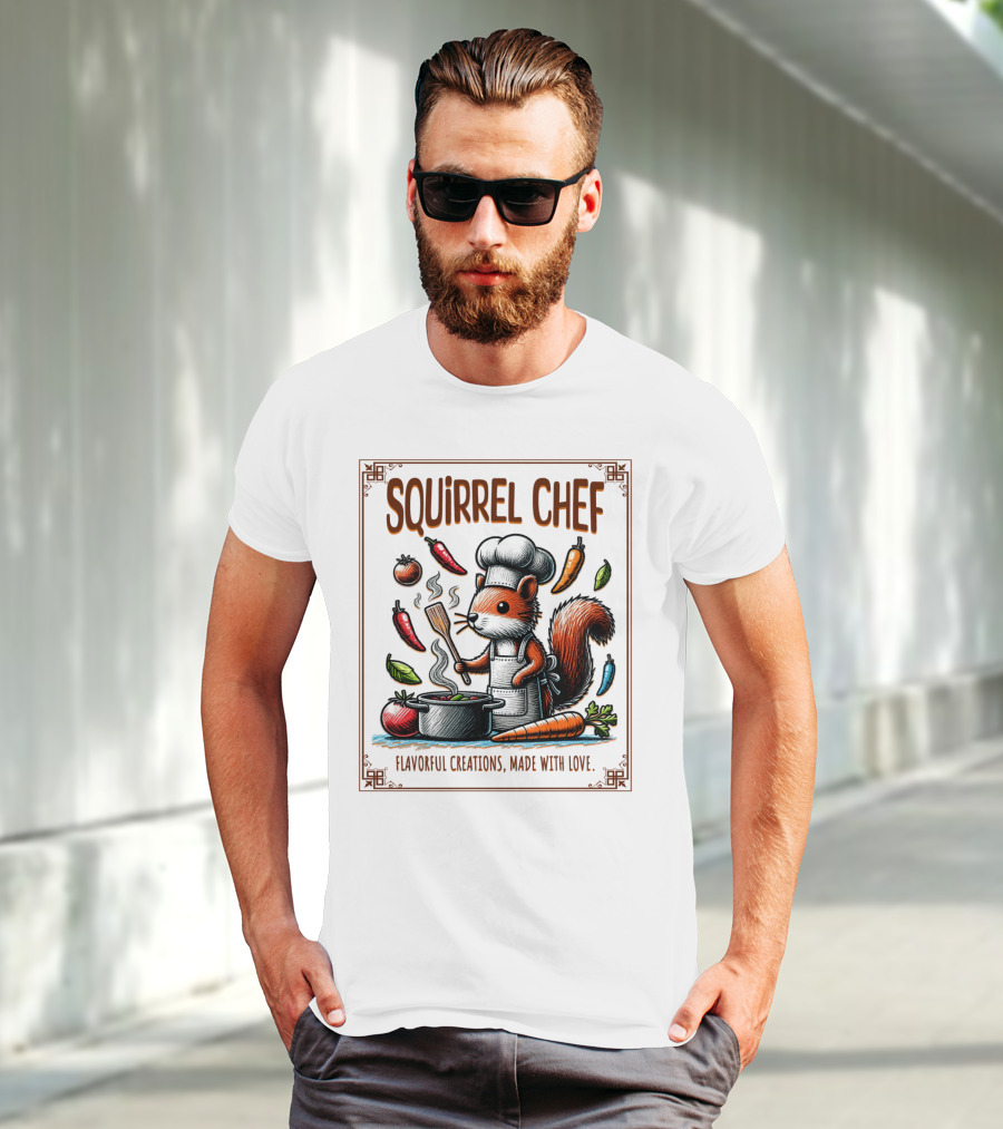 Squirrel Chef Flavorful Creations Made With Love T-Shirt
