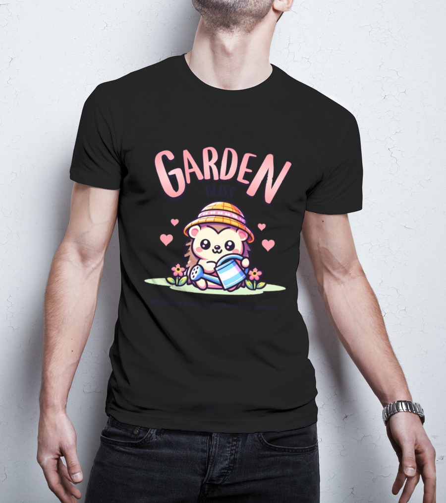 Garden Bliss Hedgehog Tends To Its Beautiful Garden T-Shirt