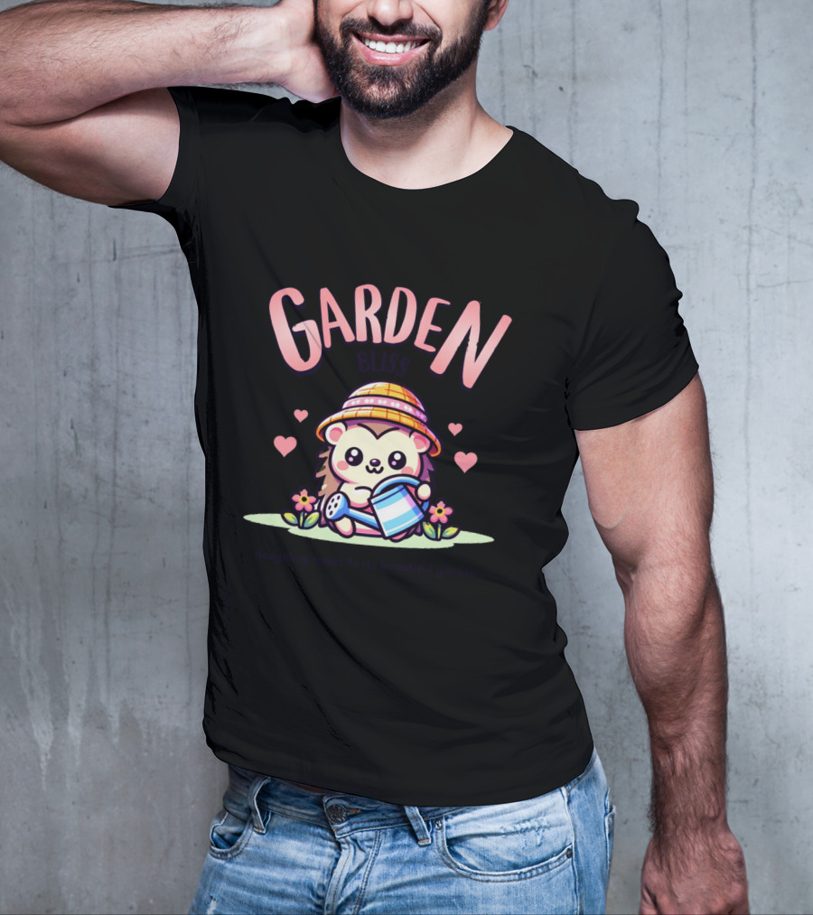 Garden Bliss Hedgehog Tends To Its Beautiful Garden T-Shirt