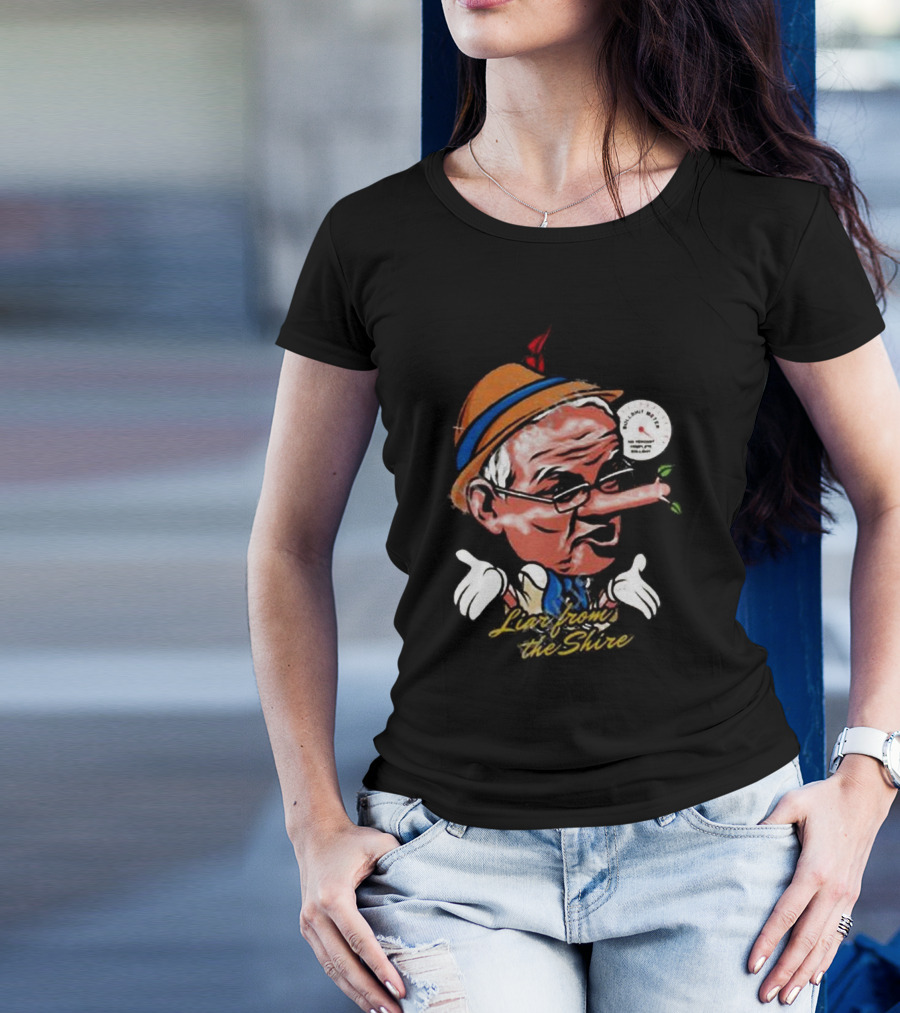 Scott Morrison Liar From The Shire Pinocchio Nose With Puppet Hands T-Shirt