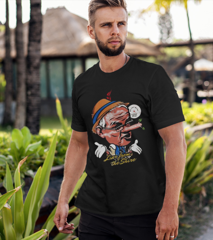 Scott Morrison Liar From The Shire Pinocchio Nose With Puppet Hands T-Shirt