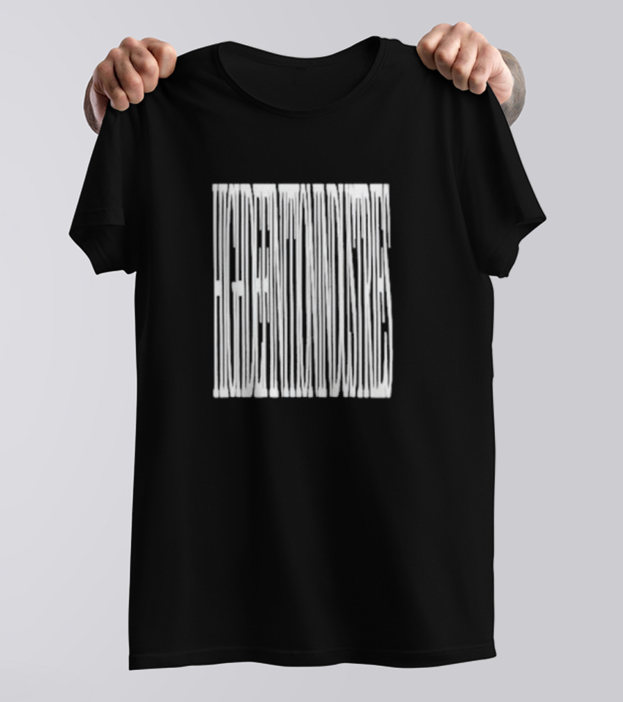 Heron Industries Blue Barcode Puff Print T-Shirt