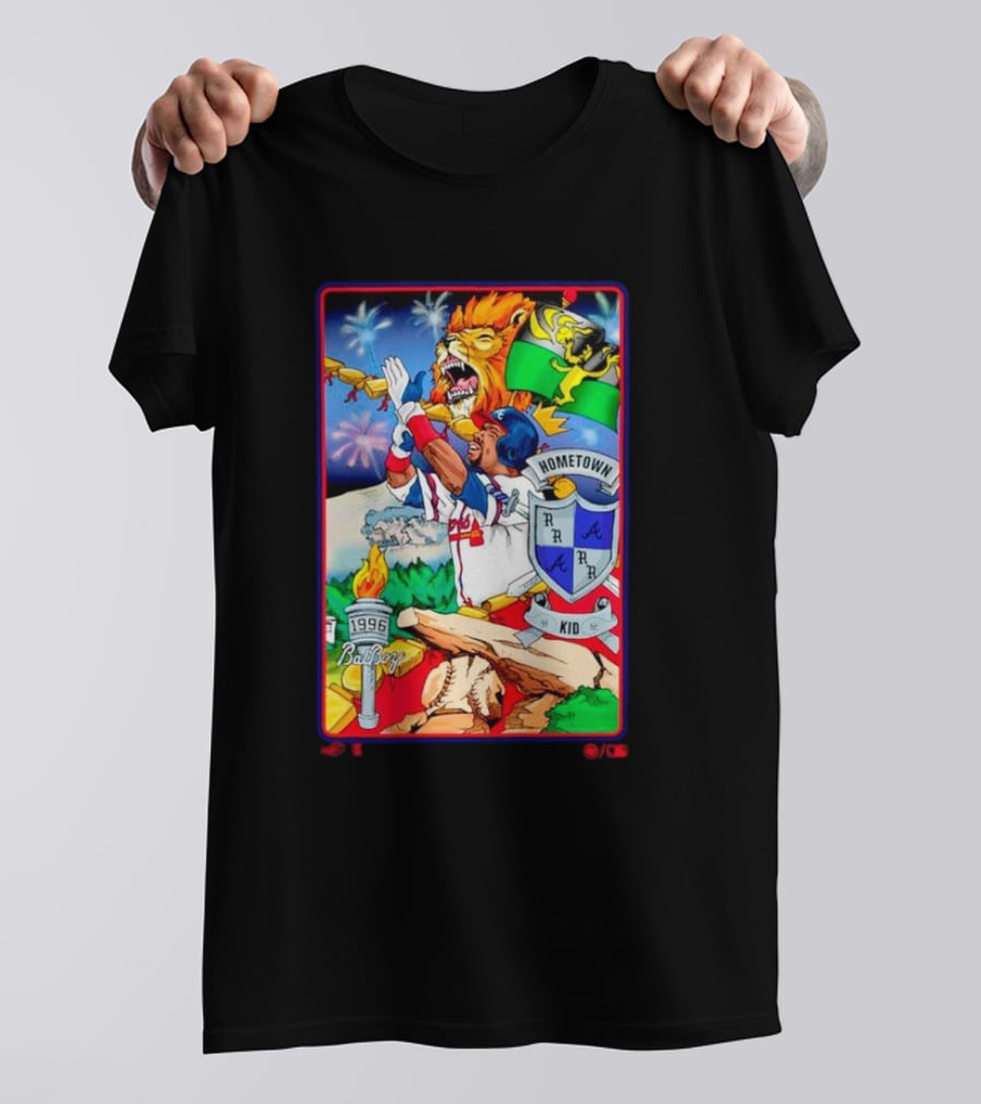Hometown Kid Bat Boy 1996 Braves Lion Fireworks T-Shirt
