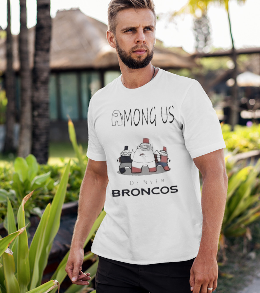 Among Us Denver Broncos Gaming Crossover T-Shirt