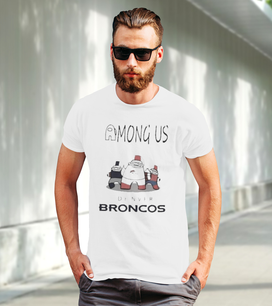Among Us Denver Broncos Gaming Crossover T-Shirt