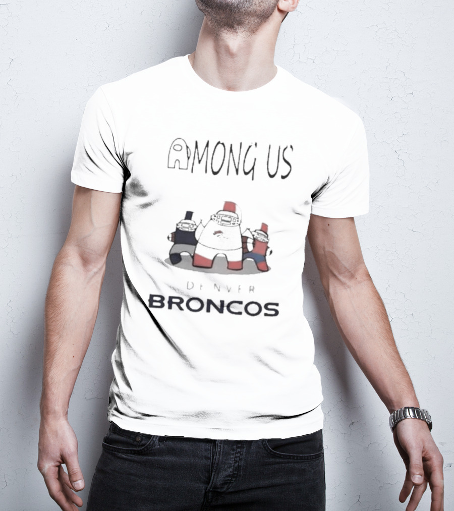 Among Us Denver Broncos Gaming Crossover T-Shirt