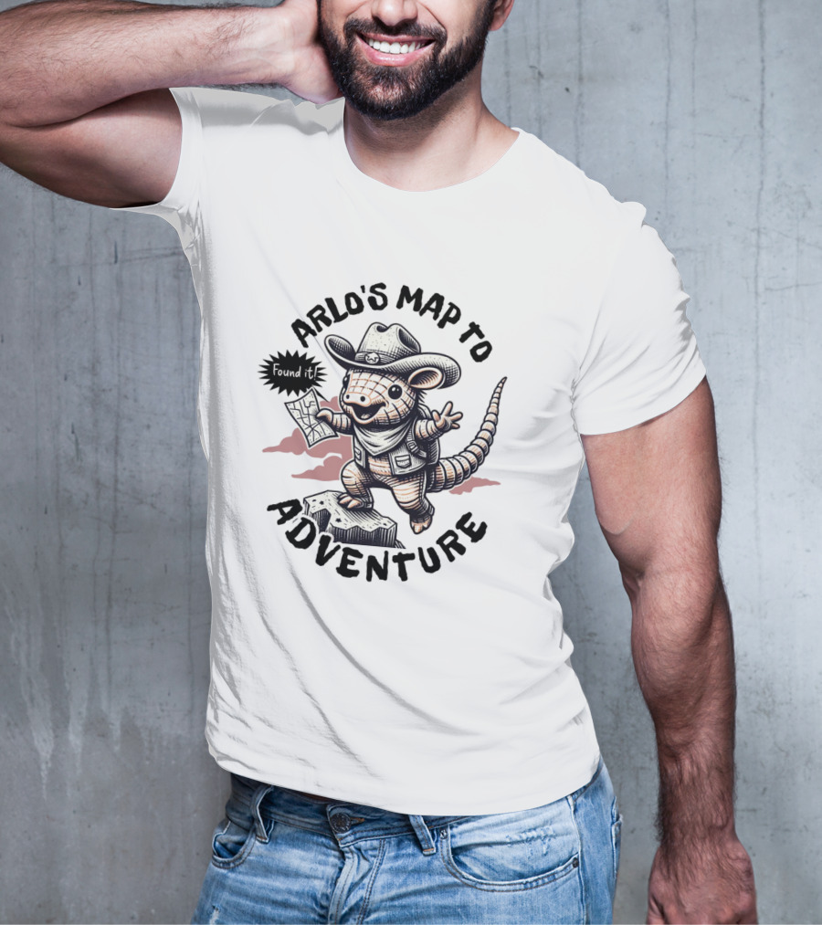 Arlo's Map To Adventure Found It Cowboy Armadillo T-Shirt
