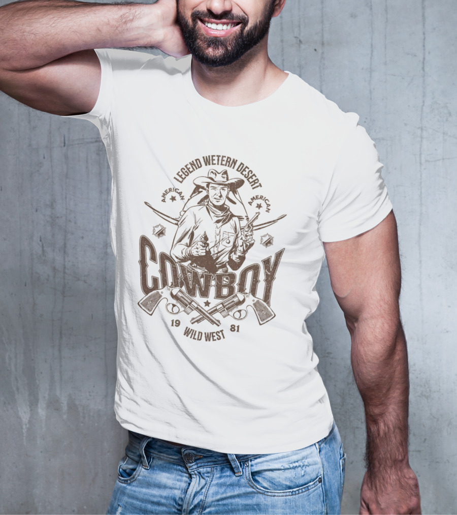 Legend Western Desert American Cowboy Wild West 1981 T-Shirt