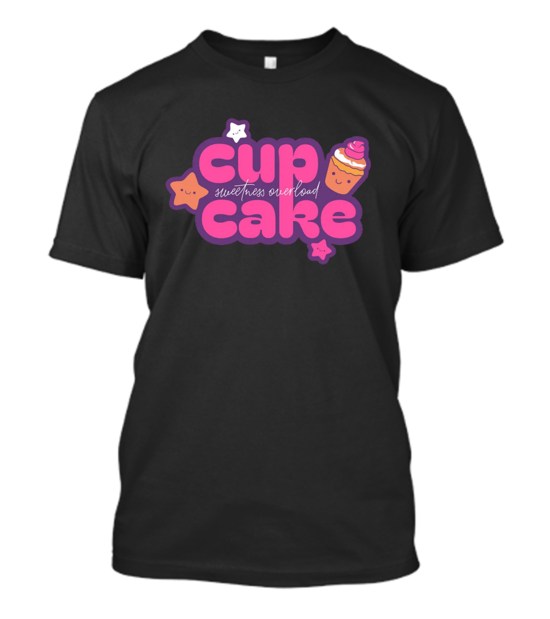 Cupcake Sweetness Overload Cute Star Faces T-Shirt