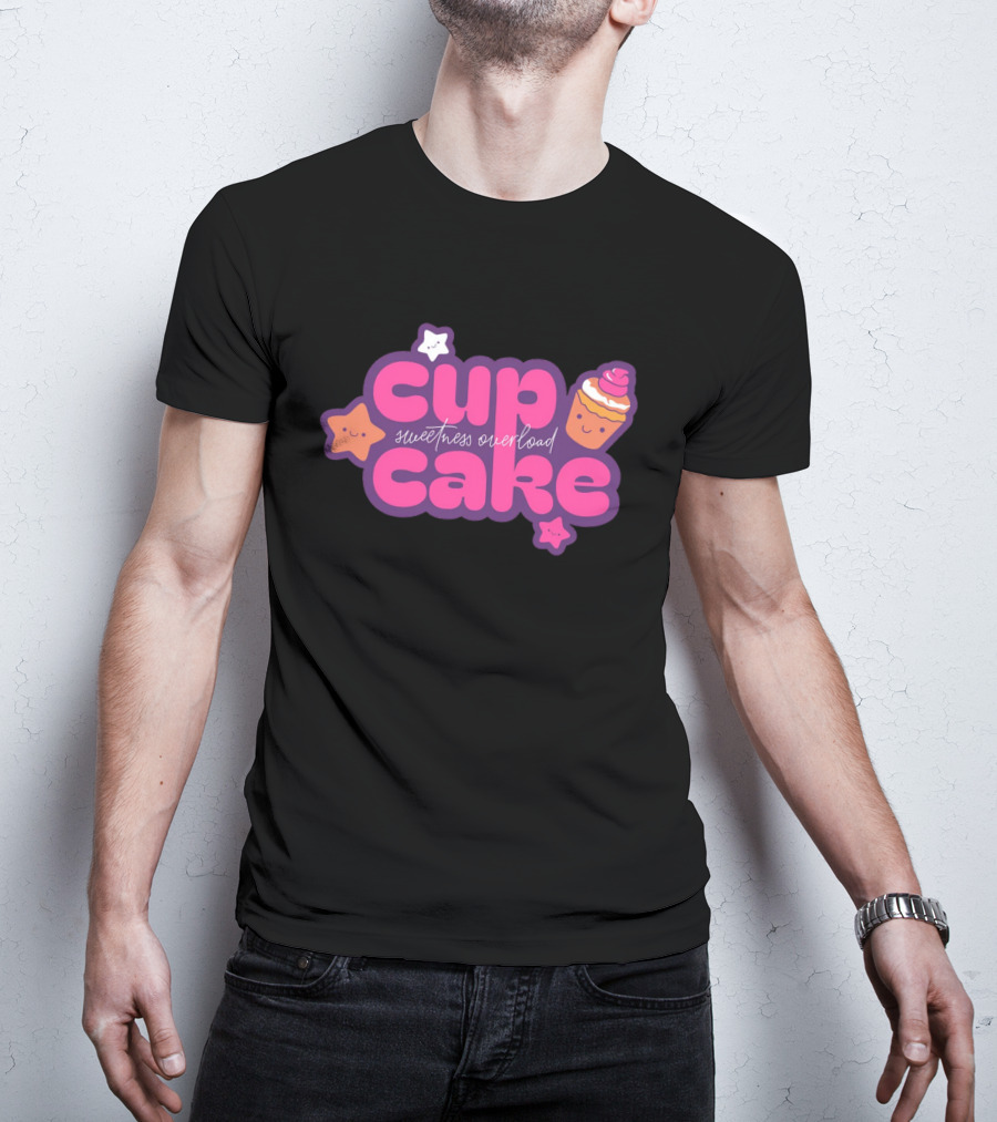 Cupcake Sweetness Overload Cute Star Faces T-Shirt