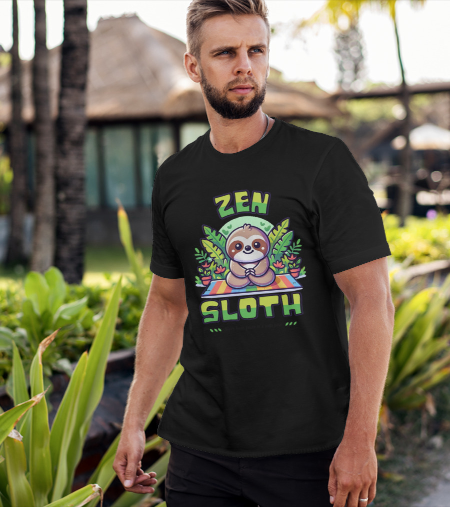 Zen Sloth Finds Peace In A Yoga Pose T-Shirt