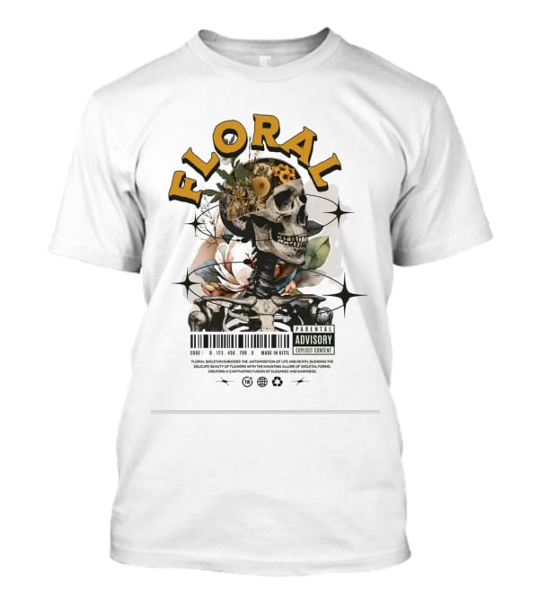 FLORAL ADVISORY SKELETON T-Shirt